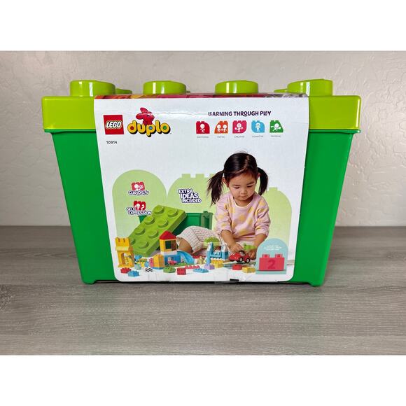 Lego Duplo: Deluxe Brick Box (10914) In Carry Tub- 856 Piece- NIB - Picture 3 of 4